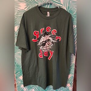 Green Day Unisex Adult Eye Patch T-Shirt Green Official gear XL the saviors tour